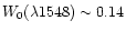 $W_0(\lambda 1548)\sim
0.14$