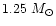 $1.25~M_\odot$