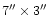 $7''\times3''$