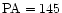 $\rm PA = 145$