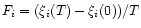 $F_{i}=(\xi_{i}(T)-\xi_{i}(0))/T$