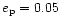 $e_{\rm p}=0.05$