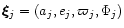 $\vec \xi_{j}=(a_{j}, e_{j}, \varpi_{j}, \Phi_{j})$