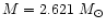 $M = 2.621~M_\odot$