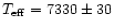 $T_{\rm eff}=7330\pm30$