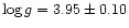 $\log g=3.95\pm 0.10$