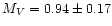 $M_V=0.94\pm0.17$