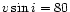 $v\sin i = 80$
