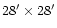 $28'\times28'$