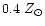 $0.4~Z_{\odot}$