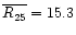 $\overline{R_{25}}=15.3$