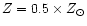 $Z=0.5 \times Z_{\odot}$