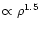 $\propto
\rho^{1.5}$
