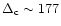 $\Delta_{\rm c} \sim 177$