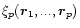 $\xi_p({\vec r}_1, ..., {\vec r}_p)$