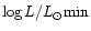 $\log L/L_{\odot}{\rm min}$