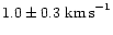 $1.0
\pm 0.3 \mbox{ km\,s}^{-1}$