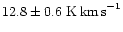$12.8 \pm 0.6 \mbox{ K\,km\,s}^{-1}$