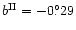 $b^{\rm II} = -0 {\rlap.}^{\circ}29 $