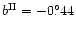 $b^{\rm II} = -0 {\rlap.}^{\circ}44 $