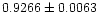 $0.9266\pm0.0063$