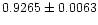 $0.9265\pm0.0063$