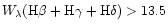 $W_\lambda(\mbox{H}\beta
+\mbox{H}\gamma +\mbox{H}\delta) > 13.5$