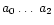 $a_0\dots\, a_2$