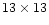 $13 \times 13$