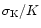 $\sigma _{\rm K}/K$