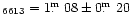 $_{\rm 6613}=1\hbox{$.\!\!^{\rm m}$ }08\pm0\hbox{$.\!\!^{\rm m}$ }20$