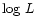 $\log\, L$