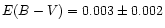 $E(B-V) = 0.003 \pm 0.002$
