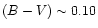 $(B-V) \sim 0.10$