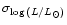 $\sigma_{\log\,(L/L_\odot)}$