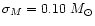 $\sigma_M =
0.10~M_\odot$