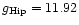 $g_{\rm Hip} = 11.92$