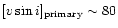 $[v \sin i]_{\rm primary} \sim 80$