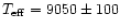 $T_{\rm eff} = 9050 \pm 100$