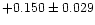 $+0.150 \pm 0.029 $
