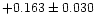 $+0.163 \pm 0.030 $
