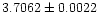 $ 3.7062\pm 0.0022$