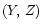 $(Y,\, Z)$