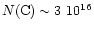$N({\rm C}) \sim 3~10^{16}$
