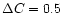 $\Delta C=0.5$