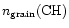 $n_{\rm grain}({\rm CH})$