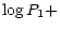 $\textstyle \log P_1 +$