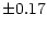 $\displaystyle \pm0.17$