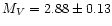 $M_V=2.88 \pm 0.13$