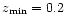 $z_{\rm min}=0.2$